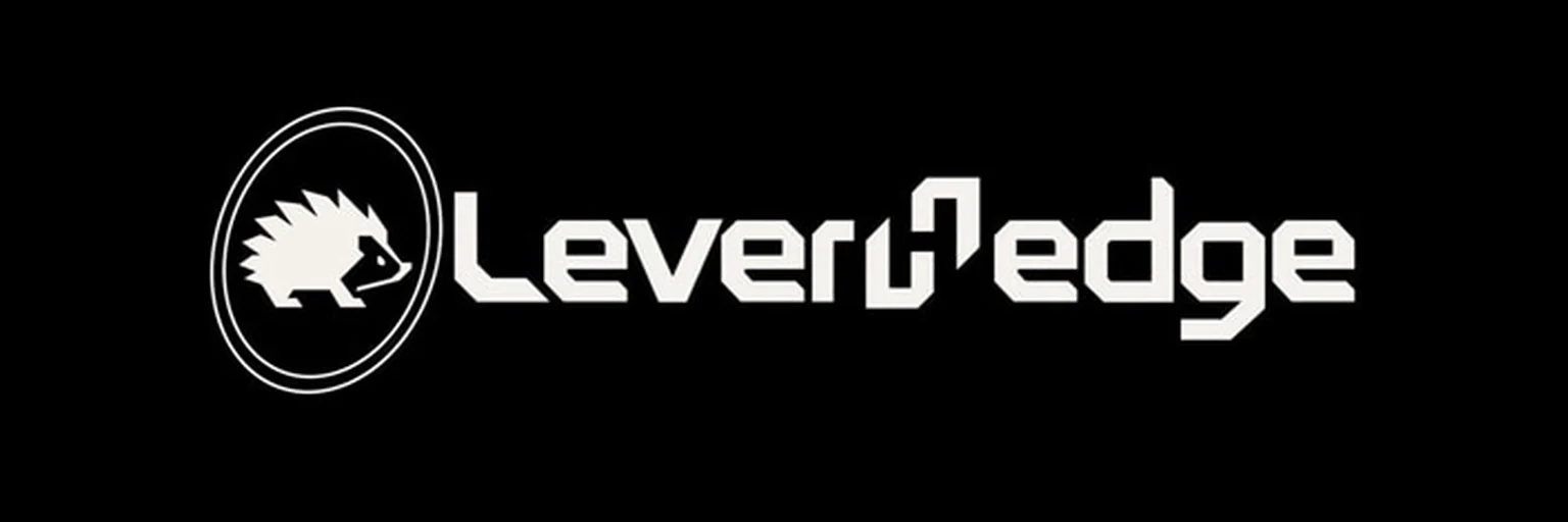 Leverhedge wordmark with hedgehog emblem